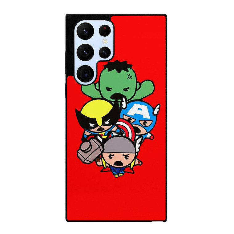 KAWAII CAPTAIN AMERICA HULK THOR WOLVERINE Marvel Avengers Samsung Galaxy S22 Ultra Case Cover