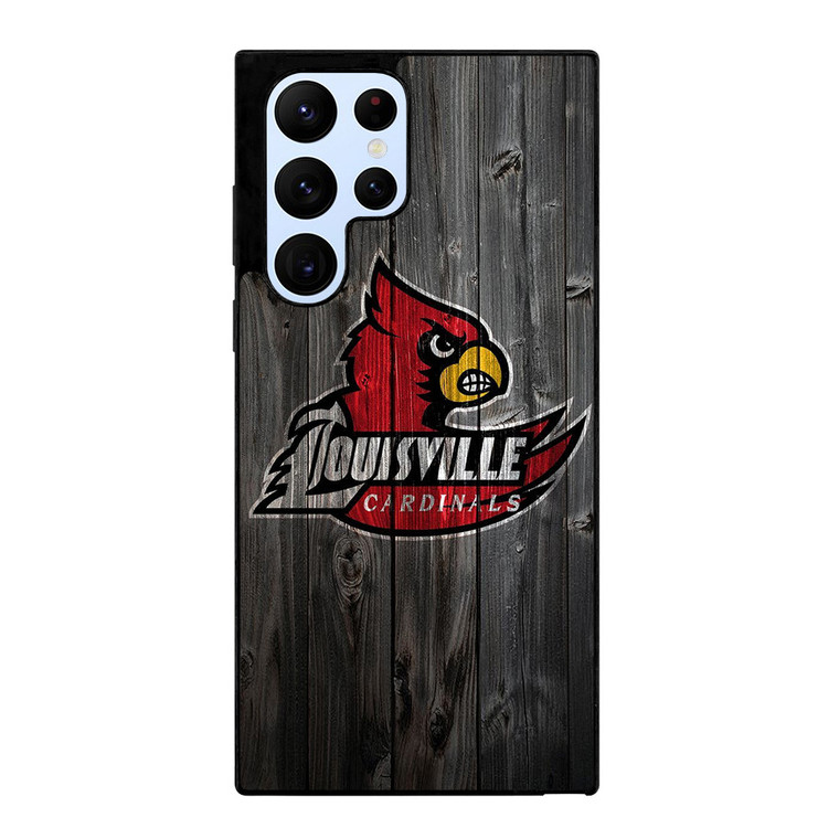 UNIVERSITY OF LOUISVILLE CARDINALS WOOD Samsung Galaxy S22 Ultra Case Cover