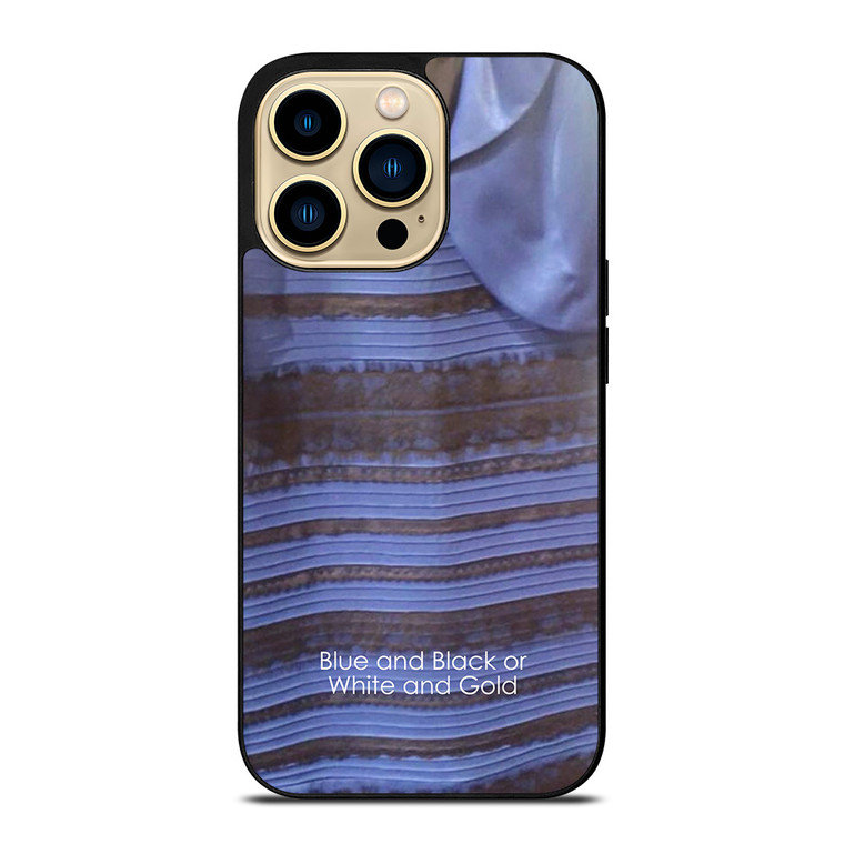 BLUE AND BLACK OR WHITE AND GOLD iPhone 14 Pro Max Case Cover
