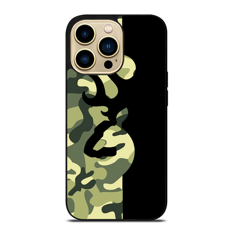 BROWNING LOGO CAMO BLACK iPhone 14 Pro Max Case Cover