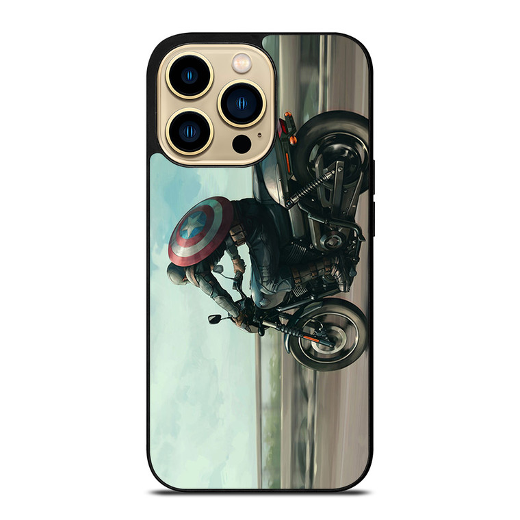 CAPTAIN AMERICA AVENGERS RIDING iPhone 14 Pro Max Case Cover