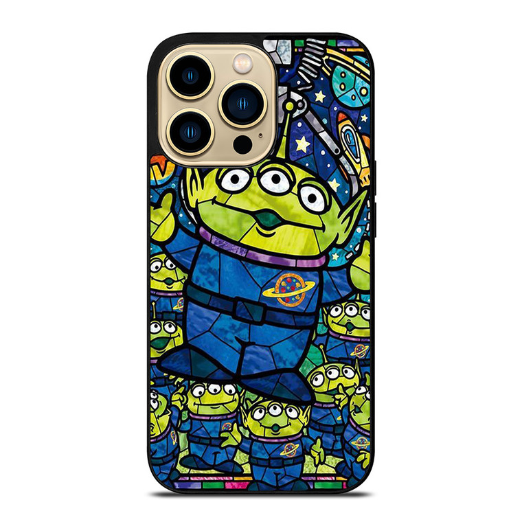 DISNEY TOY STORY ALIEN ART GLASS iPhone 14 Pro Max Case Cover