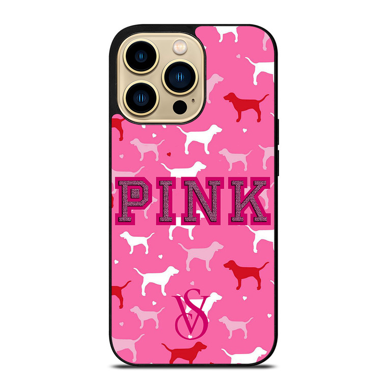 PINK DOG VICTORIA'S SECRET iPhone 14 Pro Max Case Cover