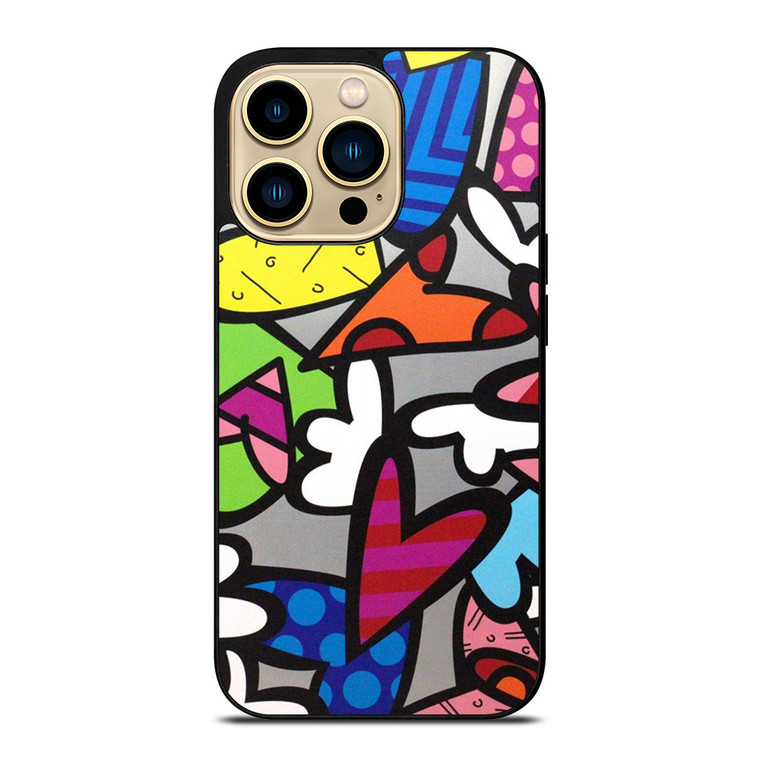 ROMERO BRITTO ABSTRACT LOVE iPhone 14 Pro Max Case Cover