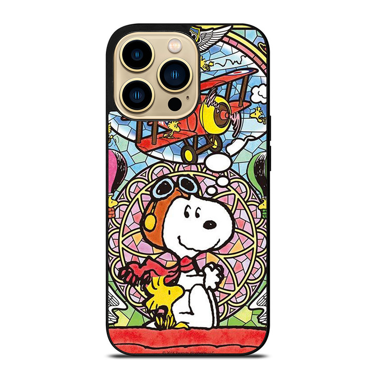 SNOOPY GLASS ART iPhone 14 Pro Max Case Cover