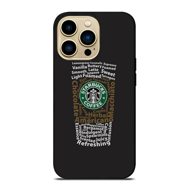 STARBUCKS COFFEE ART TYPOGRAPHY iPhone 14 Pro Max Case Cover