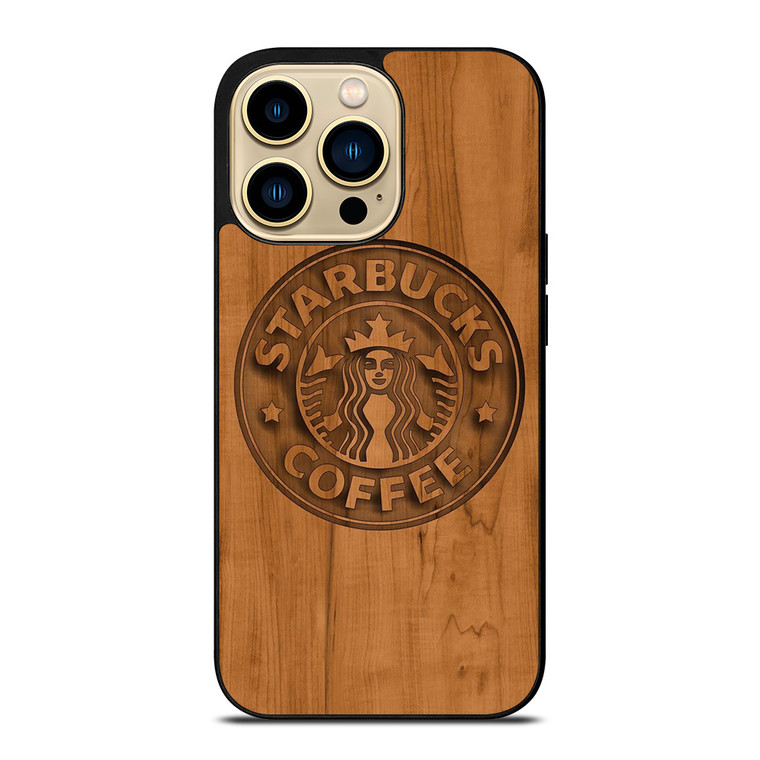 STARBUCKS COFFEE WOODEN LOGO iPhone 14 Pro Max Case Cover