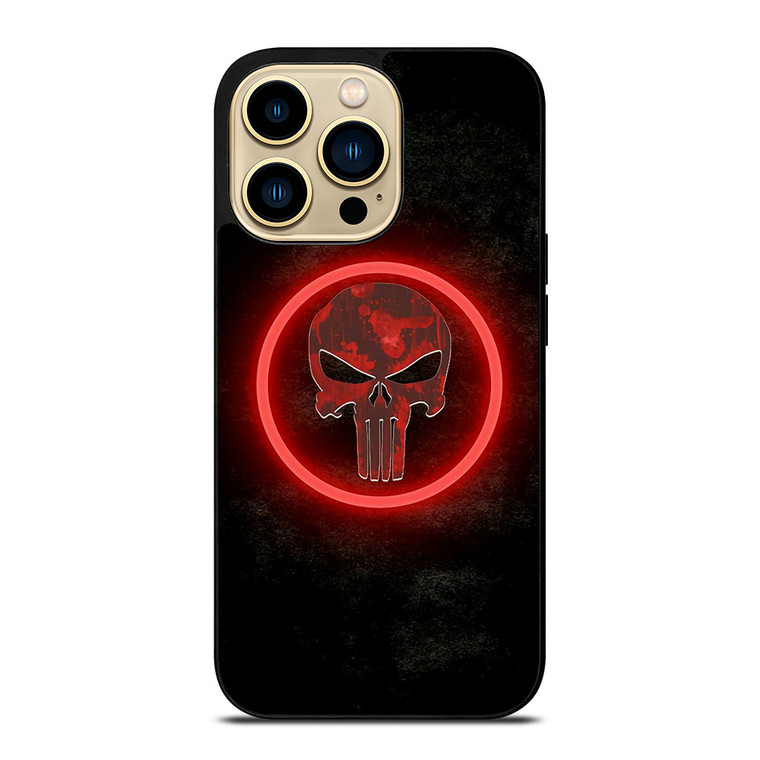 THE PUNISHER SKULL RED GLOW iPhone 14 Pro Max Case Cover