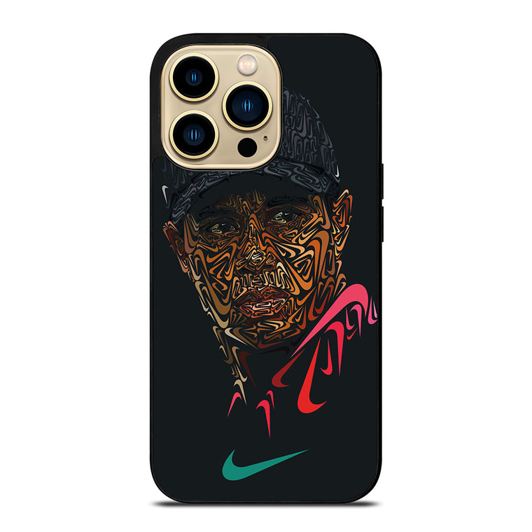 TIGER WOODS NIKE PORTRAIT iPhone 14 Pro Max Case Cover