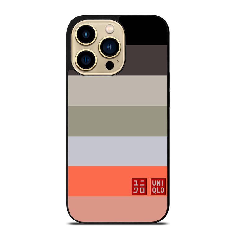 UNIQLO LOGO COLORFUL STRIPES iPhone 14 Pro Max Case Cover