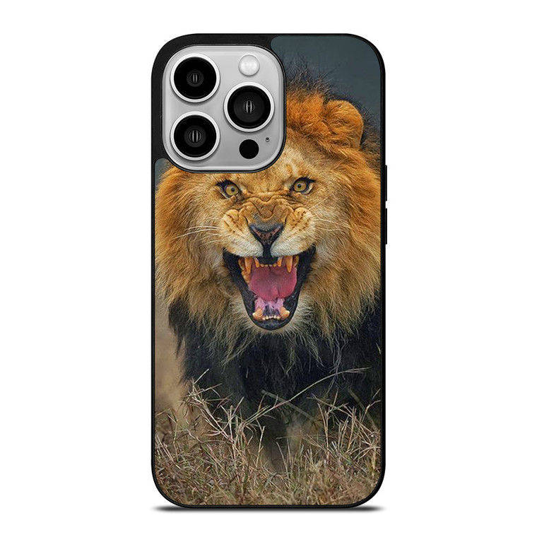 ANGRY MAD LION FACE iPhone 14 Pro Case Cover