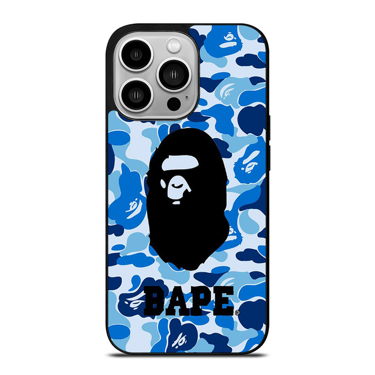 BATHING APE BAPE CAMO BLUE iPhone 14 Pro Case Cover