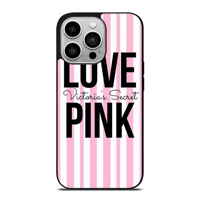 LOVE VICTORIA'S SECRET PINK LOGO iPhone 14 Pro Case Cover