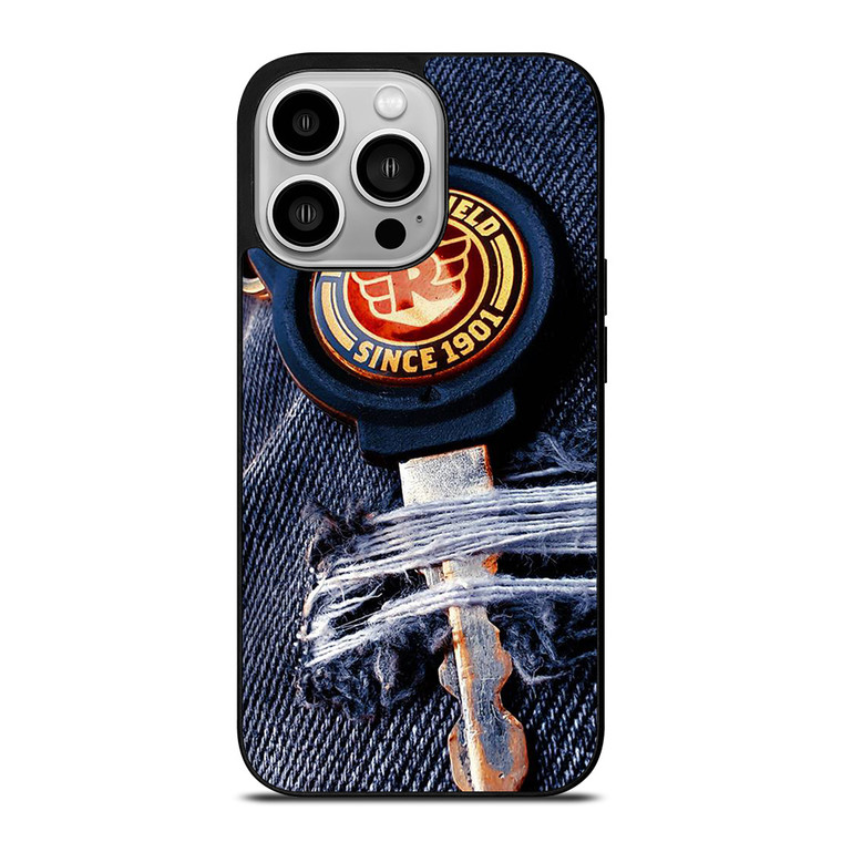 ROYAL ENFIELD KEY CHAN JEANS iPhone 14 Pro Case Cover