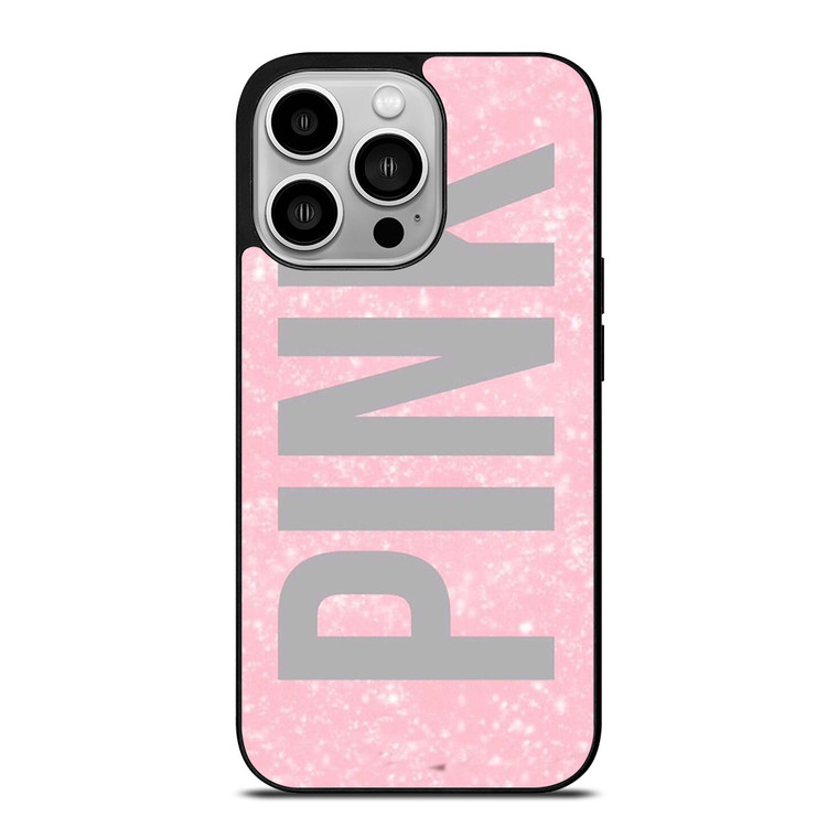 VICTORIA'S SECRET PINK SPARKLE LOGO iPhone 14 Pro Case Cover
