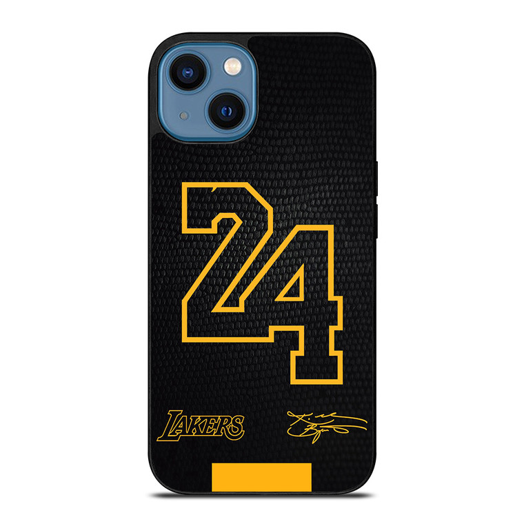 KOBE BRYANT BLACK MAMBA 24 SIGNATURE iPhone 14 Case Cover
