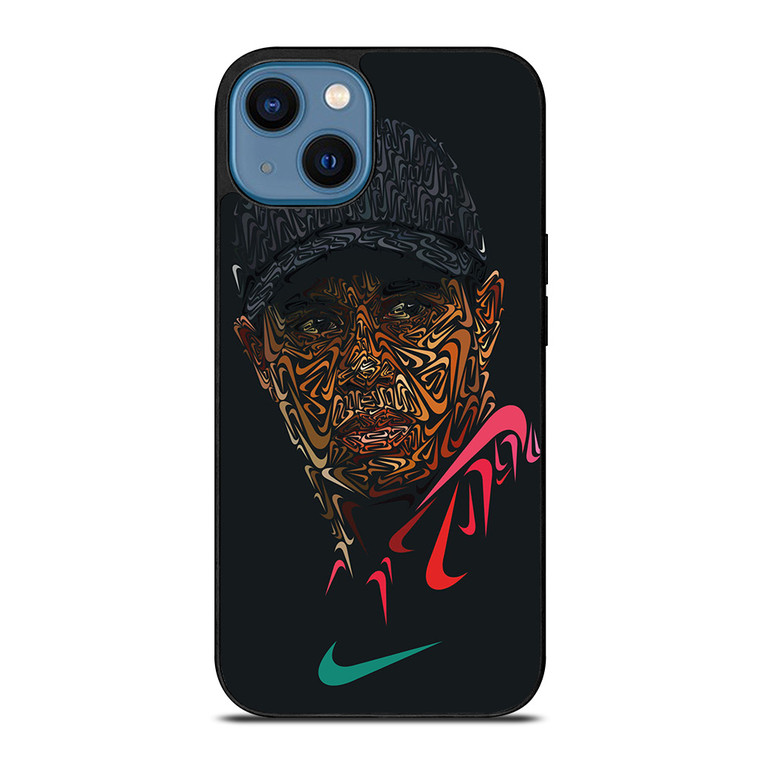 TIGER WOODS NIKE PORTRAIT iPhone 14 Case Cover