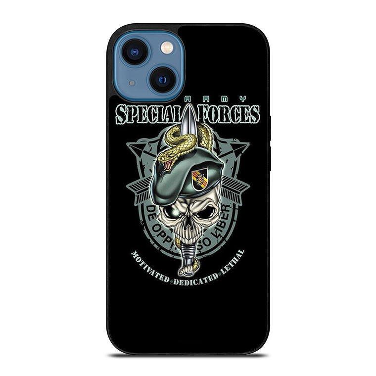 US ARMY SPECIAL FORCES LOGO SKULL iPhone 14 Case Cover