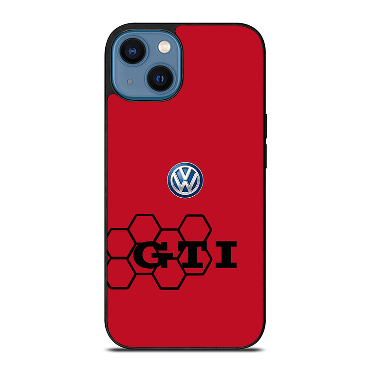 VW VOLKSWAGEN RED HONEYCOMB iPhone 14 Case Cover