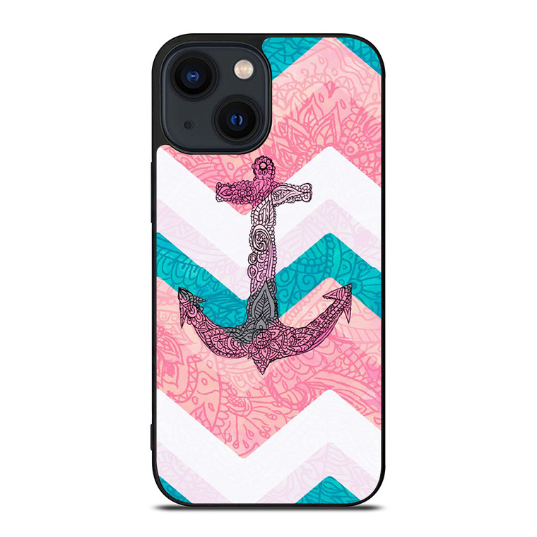 PAISLEY TRIBAL NAUTICAL ANCHOR iPhone 14 Plus Case Cover