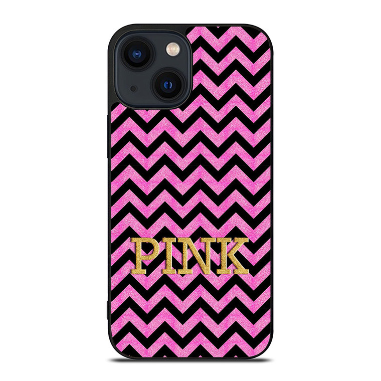 VICTORIA'S SECRET PINK CHEVRON iPhone 14 Plus Case Cover