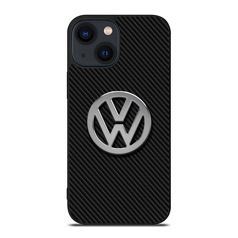 VW VOLKSWAGEN METAL CARBON LOGO iPhone 14 Plus Case Cover