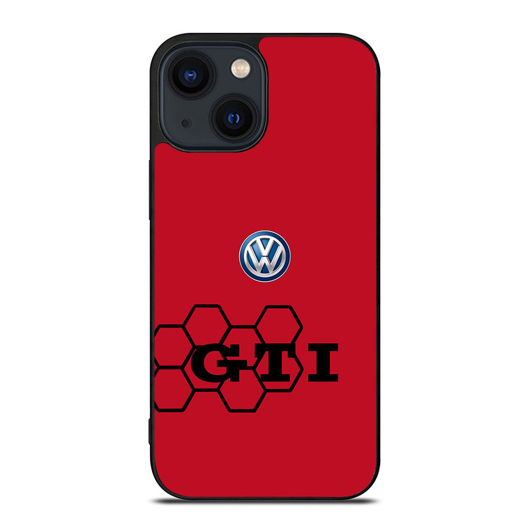 VW VOLKSWAGEN RED HONEYCOMB iPhone 14 Plus Case Cover