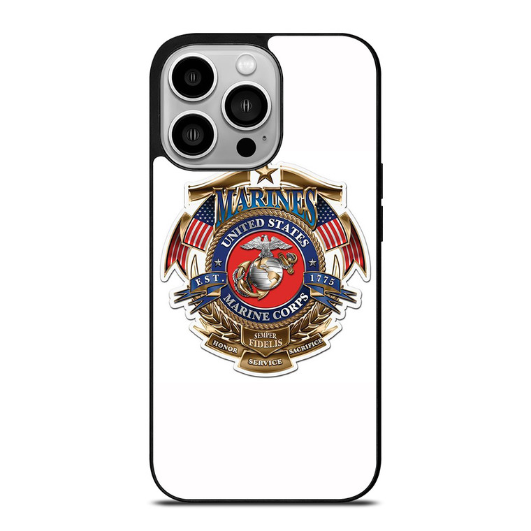 USMC MARINE CORP NAVY SEAL EMBLEM iPhone 14 Pro Case Cover
