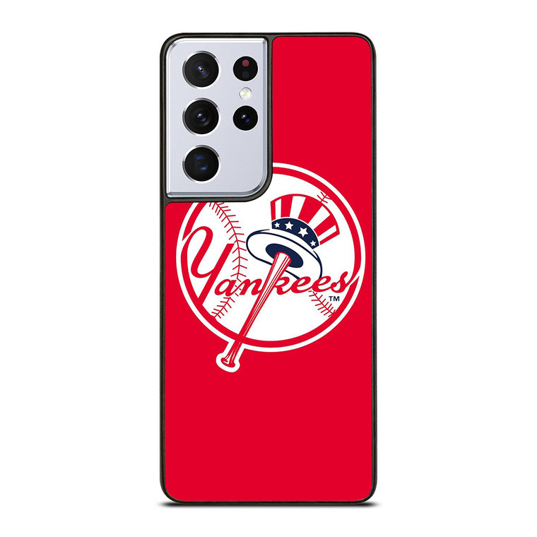 NEW YORK YANKEES BASEBALL CLUB LOGO RED Samsung Galaxy S21 Ultra Case Cover