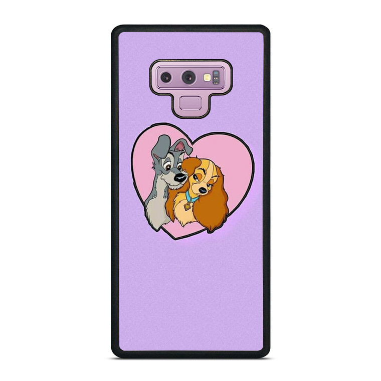 CARTOON LADY AND THE TRAMP DISNEY IN LOVE Samsung Galaxy Note 9 Case Cover
