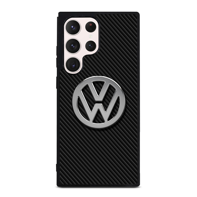 VW VOLKSWAGEN METAL CARBON LOGO Samsung Galaxy S23 Ultra Case Cover