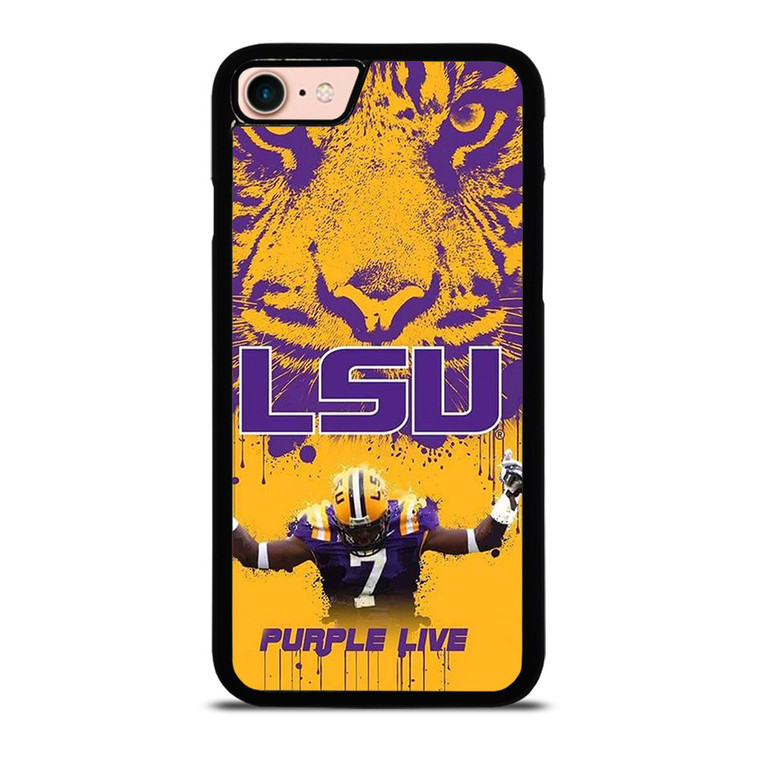 LSU TIGERS LOUISIANA STATE UNIVERSITY PURPLE LIVE iPhone 8 Case Cover