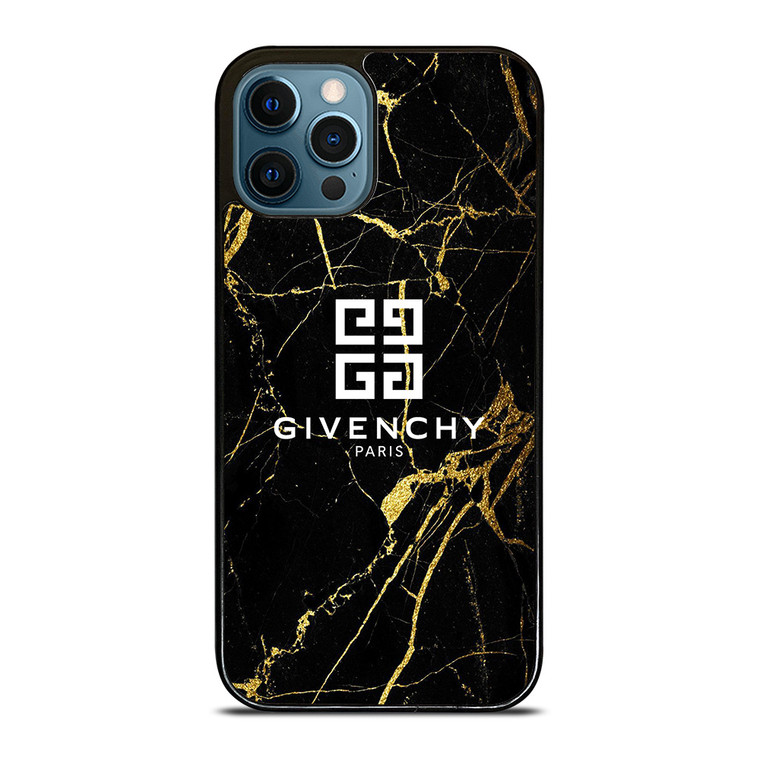 GIVENCHY PARIS GOLD MARBLE iPhone 12 Pro Case Cover