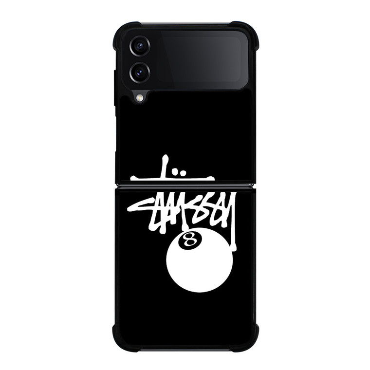 STUSSY BLACK LOGO Samsung Galaxy Z Flip 4 Case Cover