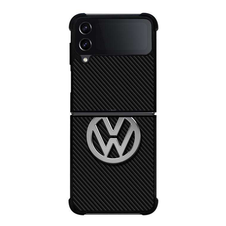 VW VOLKSWAGEN METAL CARBON LOGO Samsung Galaxy Z Flip 4 Case Cover