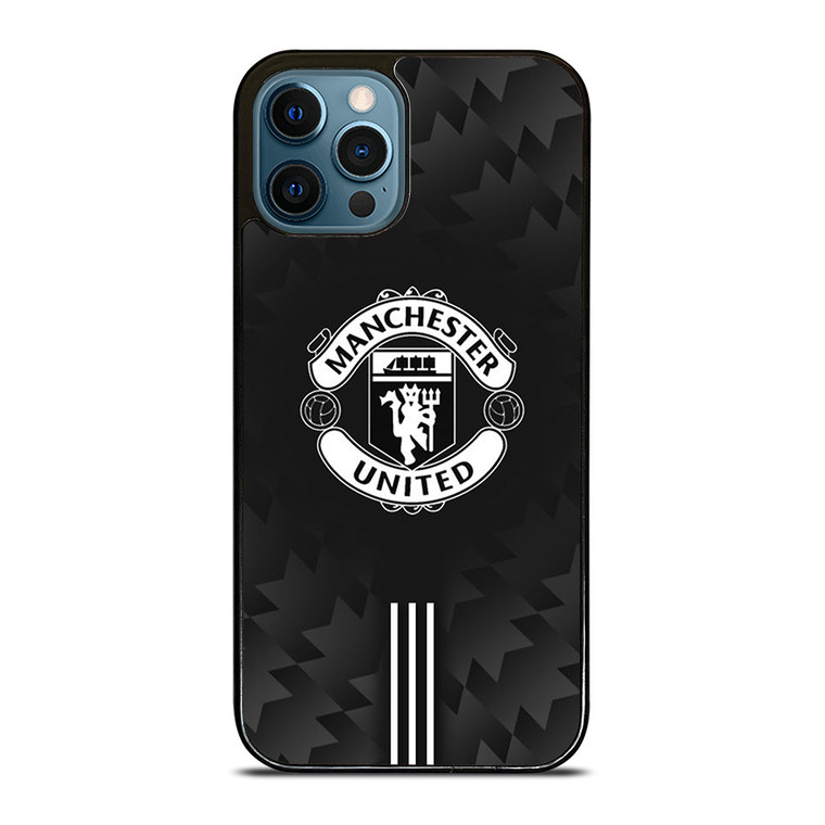 MANCHESTER UNITED BLACK LOGO iPhone 12 Pro Case Cover