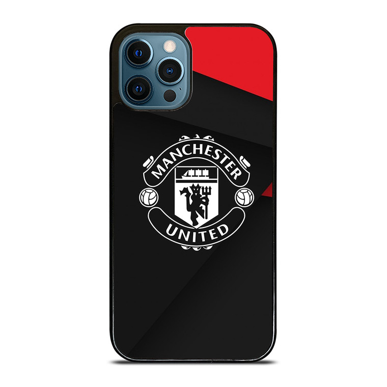 MANCHESTER UNITED LOGO BLACK iPhone 12 Pro Case Cover