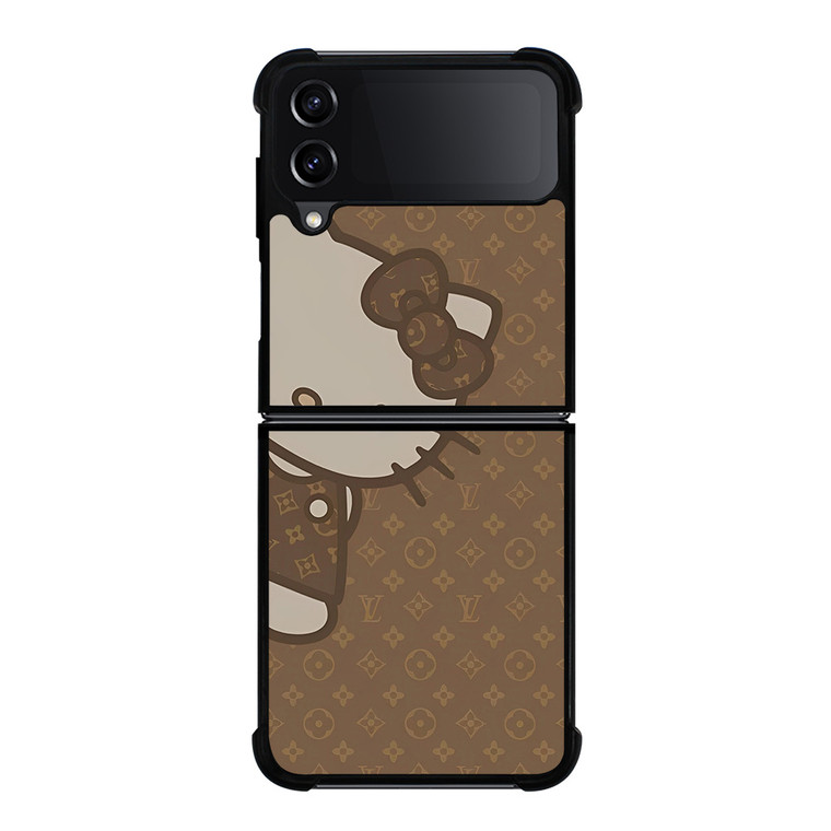 LOUIS VUITTON LV PATTERN LOGO HELLO KITTY Samsung Galaxy Z Flip 4 Case Cover