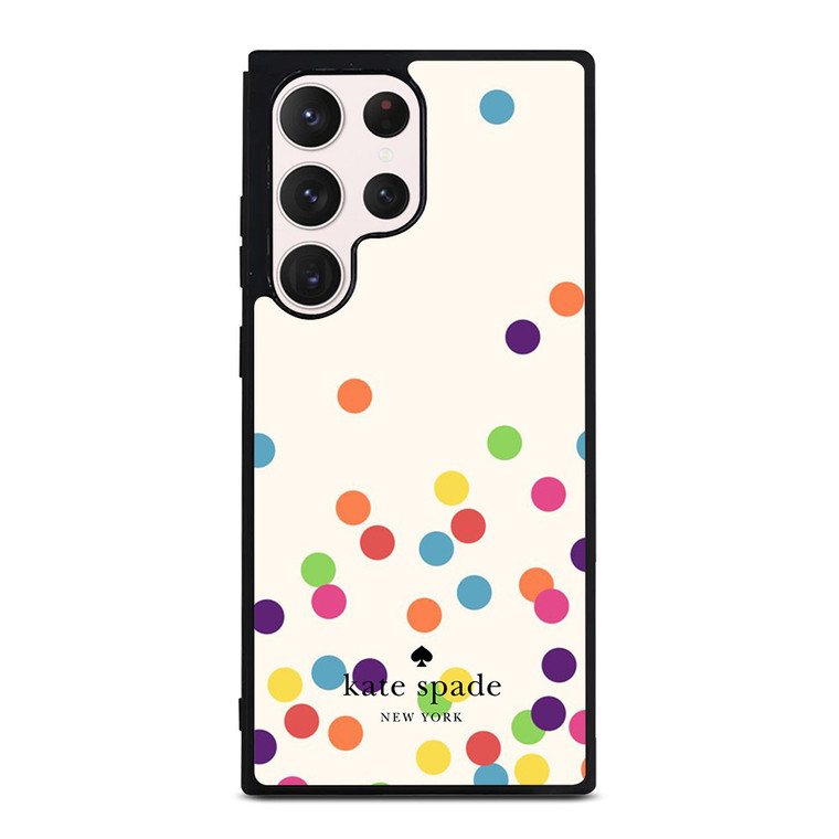 KATE SPADE NEW YORK LOGO COLORFUL POLKADOTS ICON Samsung Galaxy S23 Ultra Case Cover