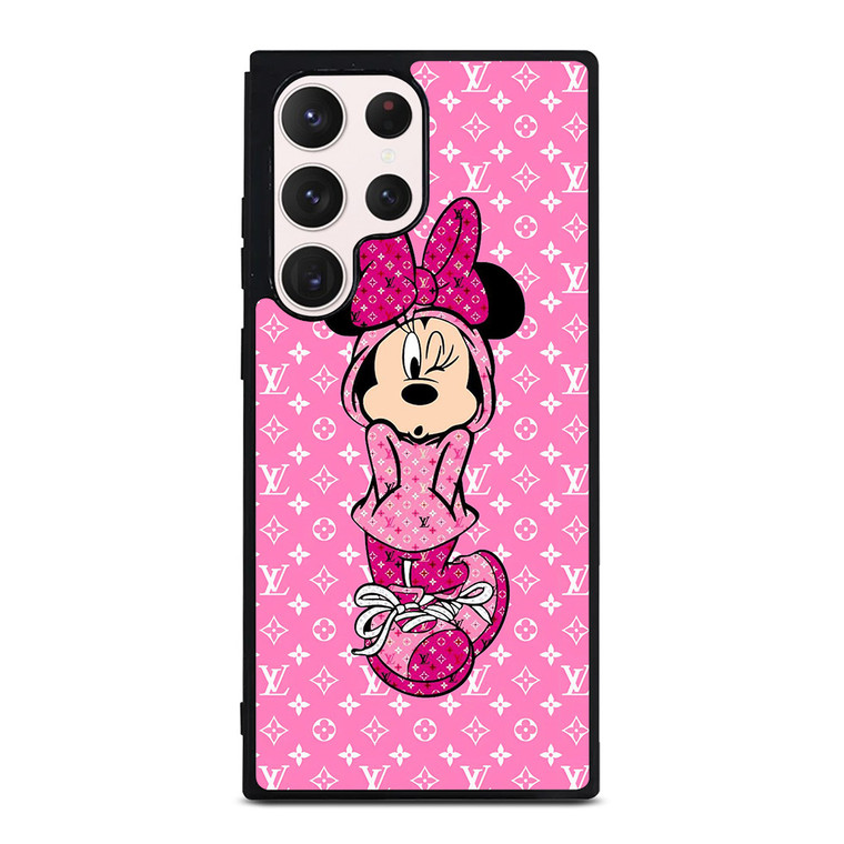 LOUIS VUITTON LV LOGO PINK MINNIE MOUSE Samsung Galaxy S23 Ultra Case Cover