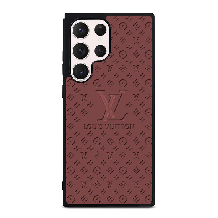 LOUIS VUITTON LV ROSE BROWN LOGO ICON Samsung Galaxy S23 Ultra Case Cover
