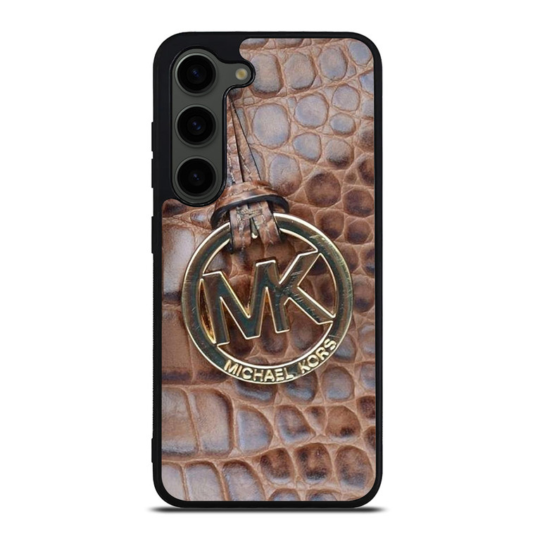 MICHAEL KORS BROWN LEATHER Samsung Galaxy S23 Plus Case Cover