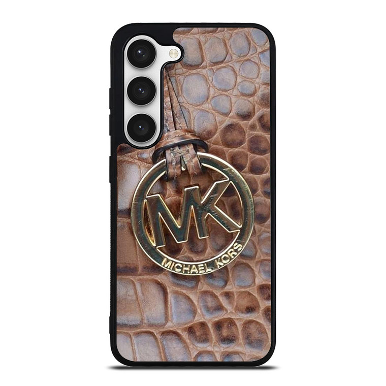 MICHAEL KORS BROWN LEATHER Samsung Galaxy S23 Case Cover