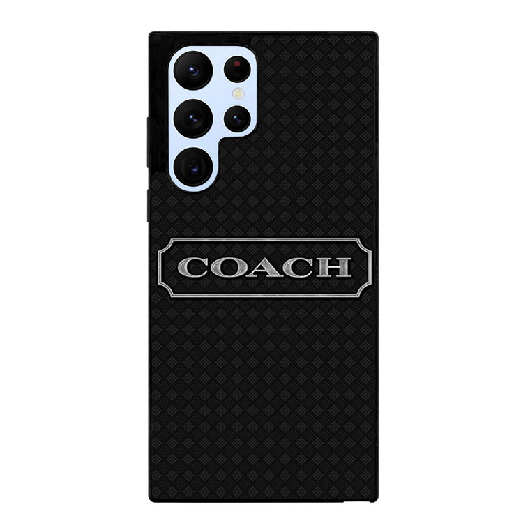 COACH NEW YROK LOGO BLACK Samsung Galaxy S22 Ultra Case Cover