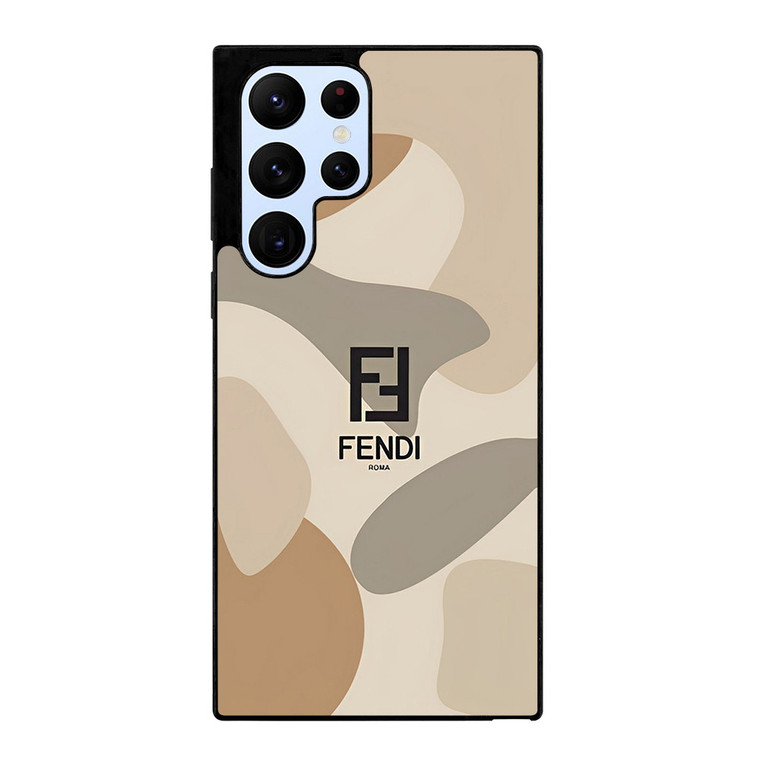 FENDI ROMA LOGO CAMO Samsung Galaxy S22 Ultra Case Cover