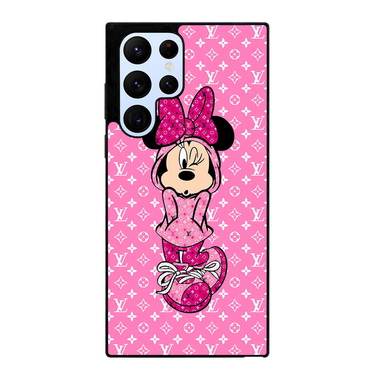 LOUIS VUITTON LV LOGO PINK MINNIE MOUSE Samsung Galaxy S22 Ultra Case Cover