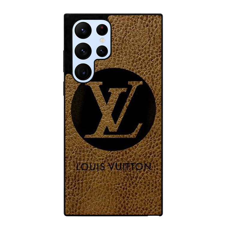 LOUIS VUITTON PARIS LV LOGO LEATHER Samsung Galaxy S22 Ultra Case Cover