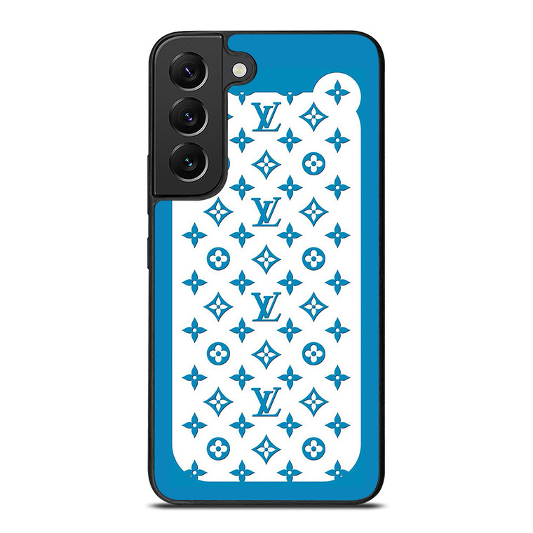 LOUIS VUITTON PATERN ICON LOGO BLUE Samsung Galaxy S22 Plus Case Cover