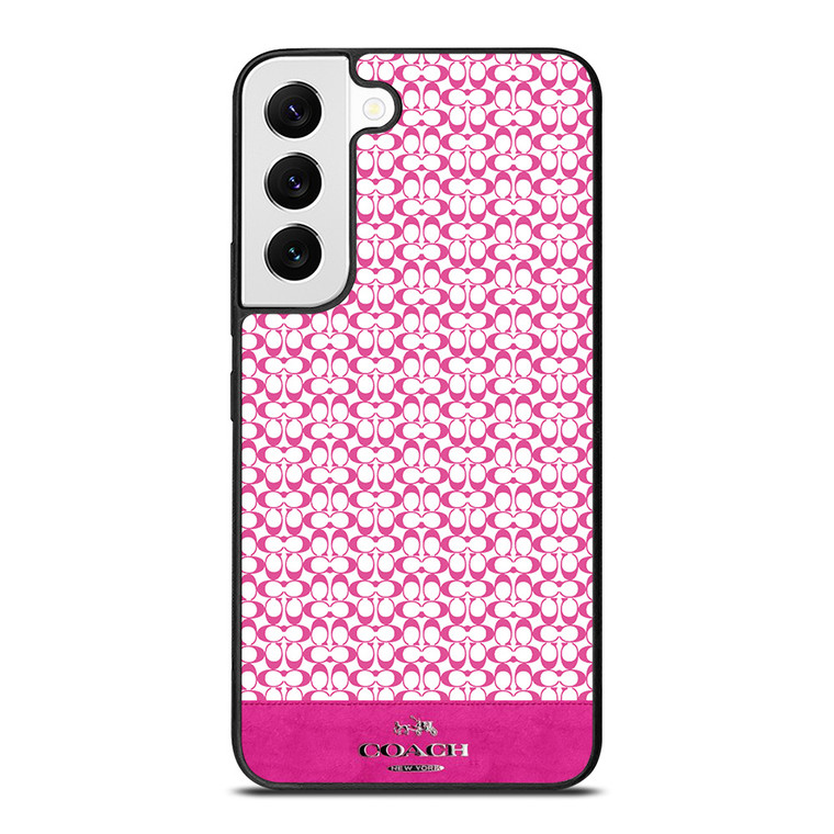 COACH NEW YORK PINK LOGO Samsung Galaxy S22 Case Cover