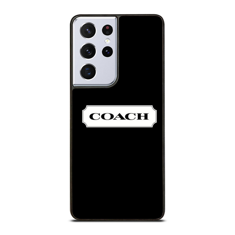COACH NEW YORK LOGO ICON BLACK Samsung Galaxy S21 Ultra Case Cover
